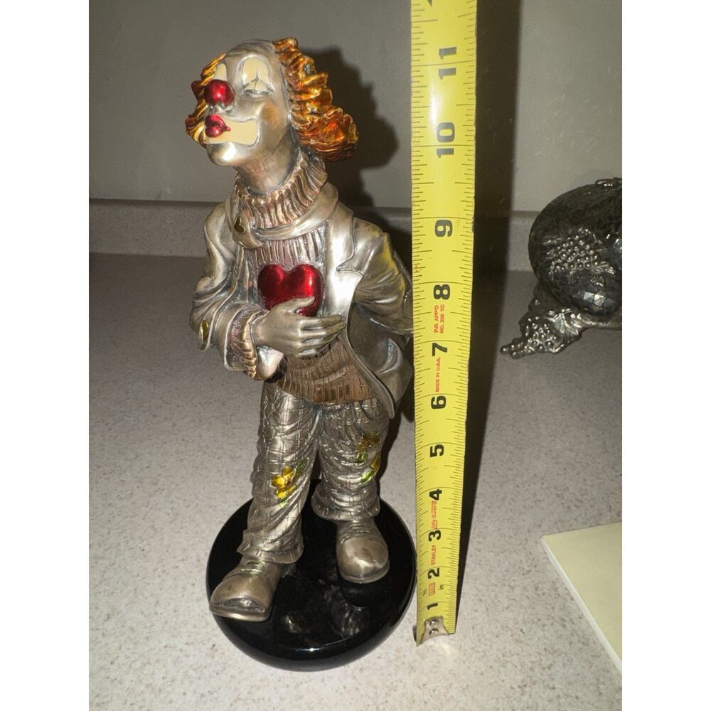 Mida Argento Silver Hand Painted Kissing Clown Italian Figurine. - Picture 7 of 7